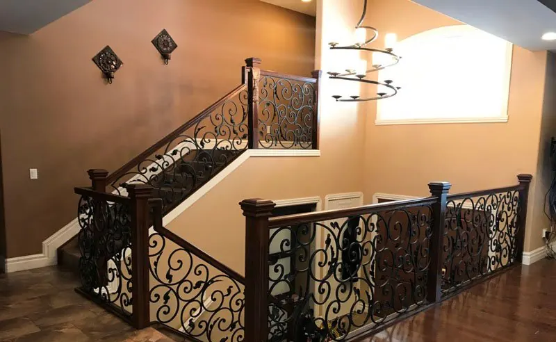 Custom iron stair railing Brampton