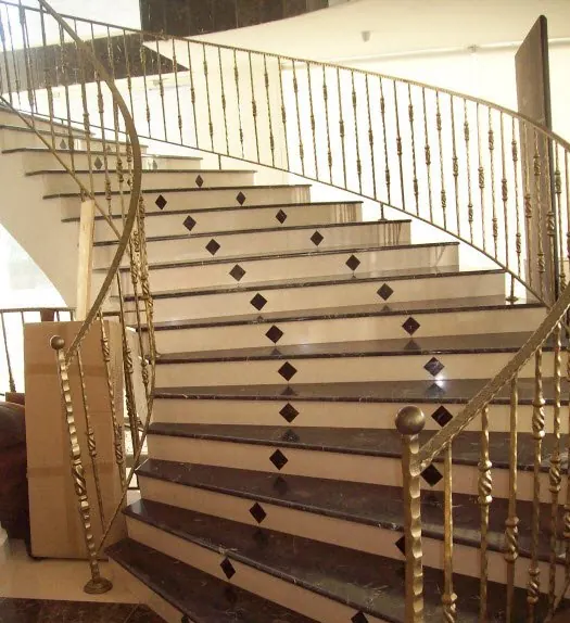Curved iron staircase railing Richmond Hill