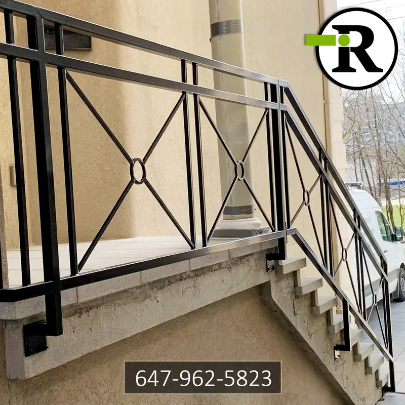 Modern custom staircase railing
