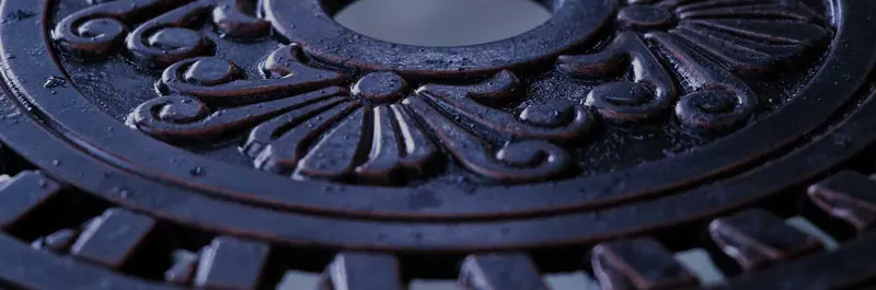 Scrollwork detail on a custom railing